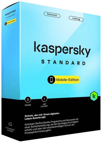 Kaspersky Standard Mobile Edition Jahreslizenz, 3 Lizenzen Android Antivirus von Kaspersky