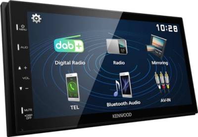 KENWOOD DMX129DAB - 17,3 cm (6,8") Digital Media AV-Receiver mit Quick Boot & Android USB-Mirroring (4x45W, DSP, DAB+/UKW, BT, 3X Pre-Out 2V, USB, iPod/iPhone Control) von Kenwood