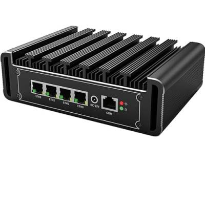 KingnovyPC Firewall Micro Appliance, 4 Port i225 2.5G LAN Fanless Mini PC Celeron N5105,Blue Motherboard+4*USB+1*HDMI+1*DP Gigabit Ethernet AES-NI VPN Router Openwrt Barebone von KingnovyPC