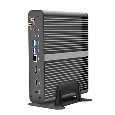 Lüfterloser Mini Desktop PC Industrie Computer Intel Core i7 1165G7 Windows 11 Pro, 16GB Ram 128GB SSD HDMI DP 8*USB 2.4G+5G Dual WiFi,Industrieller Barebone Mini Desktop Computer von KingnovyPC