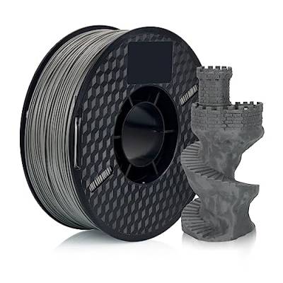 Kingroon ABS-Filament 1,75 mm, starkes graues ABS-Filament, sehr widerstandsfähig, langlebig, 3D-Drucker-Filament, Maßgenauigkeit +/- 0,03 mm, 1-kg-Spule für 3D-Drucker von Kingroon