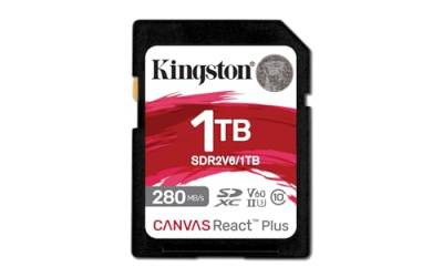 Kingston Canvas React Plus V60 SD 1TB SDXC UHS-II 280R/150W U3 V60 for Full HD/4K von Kingston