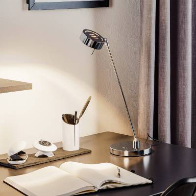 Doppelgelenkige LED-Tischleuchte Elegance, chrom von Knapstein