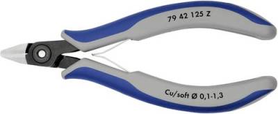 Knipex 79 42 125 Z Elektronik- u. Feinmechanik Seitenschneider ohne Facette 125mm von Knipex