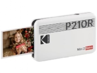 Kodak Mini 2 Retro, Farbstoffsublimation, 2.1 x 3.4 (5.3 x 8.6 cm), Randloser Druck, Bluetooth, Direktdruck, Weiß von Kodak