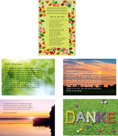 Kollektion Reuter 10er Set Postkarten; 5 verschiedene christliche Texte (je 2 pro Motiv), 42-9005 von Kollektion Reuter