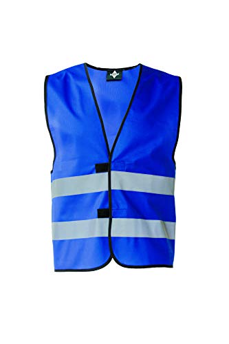 KORNTEX Warnweste mit Klettverschluss Dortmund - Sicherheitsweste Pannenweste – EN 17353 zertifiziert, 360° Reflexstreifen, 5XL, royal blau, stark reflektierend für beste Sichtbarkeit, Unisex von Korntex