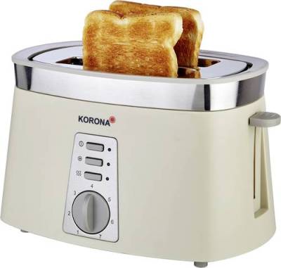 Korona 21205 Toaster Überhitzungsschutz Sandgrau von Korona