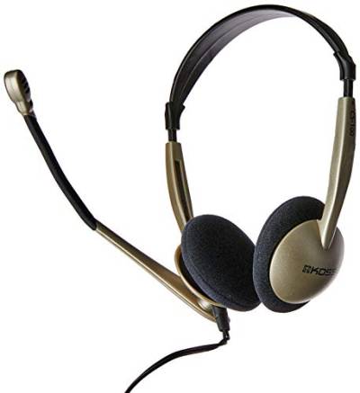 Koss 159617/183533 CS100 On-Ear-Kommunikations-Headset, Silber von Koss
