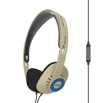 Koss KPH30iRB On-Ear-Kopfhörer, In-Line Mikrofon und Touch-Fernbedienung, D-Profil-Design, verkabelt mit 3,5mm Stecker, Rhythm Beige von Koss