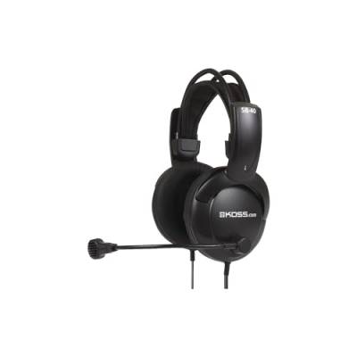 Koss SB40 Over-Ear Communication Gaming Headset Kopfhörer mit Mikrofon - Schwarz von Koss