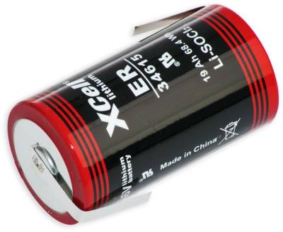 KRAFTMAX Lithium-Batterie LS34615, D, mit Z-Lötfahne, 3,6 V-, 19000 mAh von Kraftmax