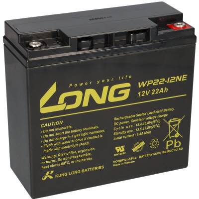 Kung Long Akku 12V 22Ah Bleibatterie WP22-12NE Zyklenfest von KungLong