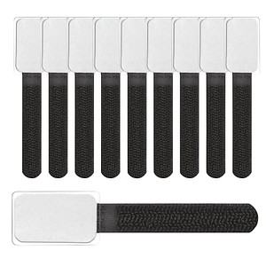 10 LABEL THE CABLE Klettkabelbinder MINI TAGS schwarz von LABEL THE CABLE