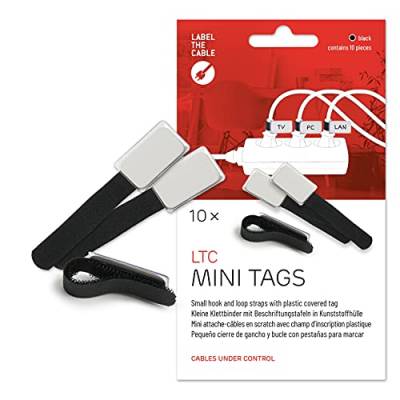 LABEL THE CABLE LTC MINI TAGS - Schwarz Kabelhalter 2510, 10 Stück von LABEL THE CABLE