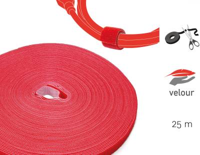 LTC 1260 PRO - Klettbandrolle Dual, 25m, rot von LABEL THE CABLE