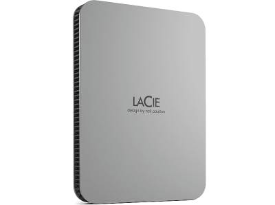 LACIE Mobile Drive Festplatte, 1 TB HDD, 2,5 Zoll, extern, Moon Silver von LACIE