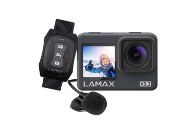 LAMAX X9.2, MAXsmooth Stabilisierung, bis 40 m Wasserdicht Action Cam (4K, 22 Zubehörteile, DISPLAY AUF DER VORDER- UND RÜCKSEITE, WI-FI-ÜBERTRAGUNG) von LAMAX