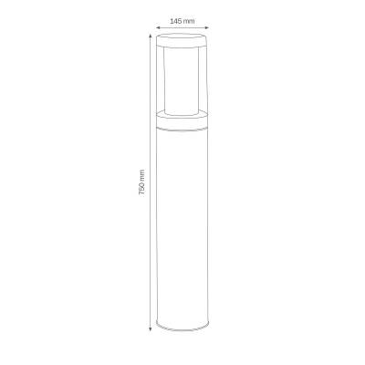 Wegeleuchte 1256 aus Edelstahl seewasserfest 75cm von LCD