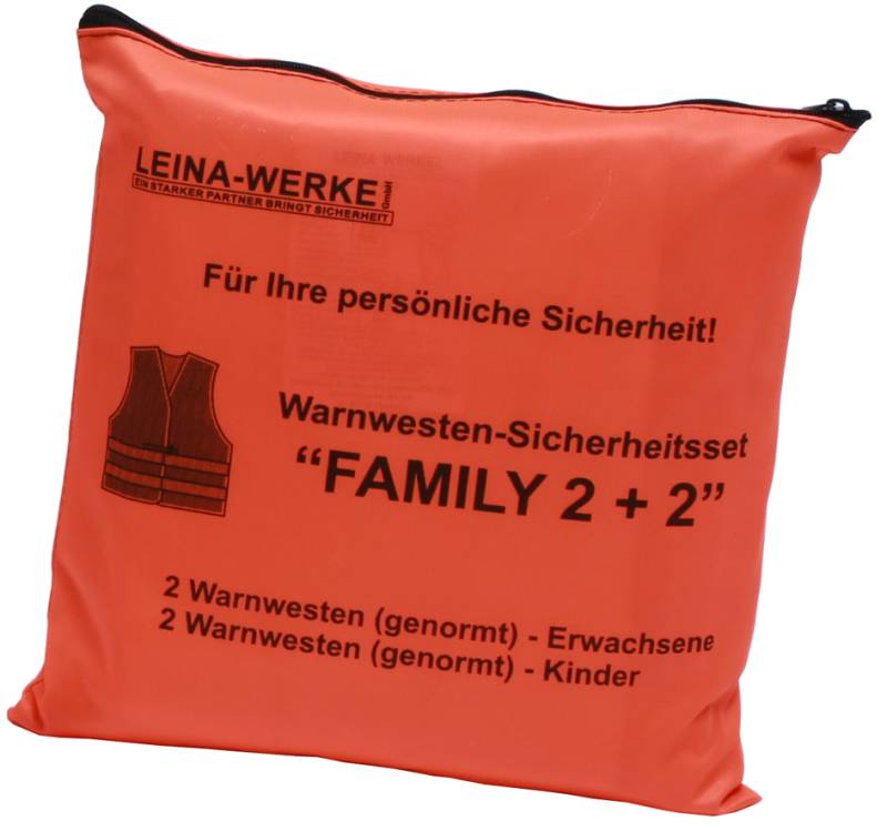 LEINA Pannenwesten/Warnwesten-Set , Family 2+2, , orange von LEINA-WERKE