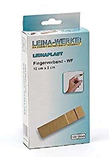 LEINAWERKE 72152 LEINAPLAST-Fingerverbände 18 cm x 2 cm, WF BLAU, 100 Stk. in Schachtel von LEINA-WERKE