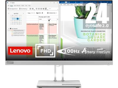 LENOVO L24e-40 Monitor 23,8 Zoll Full-HD (6 Reaktionszeit, 100 Hz) von LENOVO