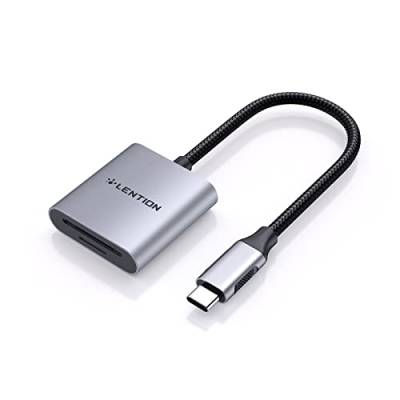 LENTION SD Kartenleser USB C auf SD und Mirco SD, Typ-C Kartenlesegerät für SD&TF UHS-I-Karte Kompatibel mit 2023-2018 MacBook Pro/Air 13/15/16, Mac Air/iPad Pro/Surface/iPhone 15/ Thunderbolt 3/4 von LENTION