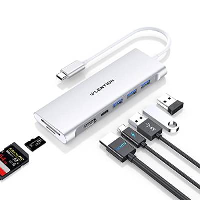 LENTION USB C Hub mit 4K HDMI, USB 3.0, SD&TF Kartenleser, 100W Aufladung, Typ C Adapter kompatibel 2023-2016 MacBook Pro/Air 13/14/15/16, New Mac Air/Surface, Chromebook,Thunderbolt 3/4 von LENTION