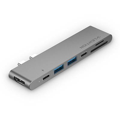 LENTION USB-C Tragbarer Hub 40Gbit/s Typ C Daten, 100W Leistung, 4K HDMI, 2 USB 3.0, SD/Micro SD Kartenleser,Multiport Adapter, Für 2016-2020 MacBook Pro 13/15/16, Neues Mac Air,Laptop (Space Grau) von LENTION