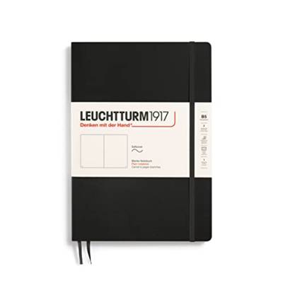 LEUCHTTURM1917 349295 Notizbuch Composition (B5), Softcover, 123 nummerierte Seiten, blanko, Schwarz von LEUCHTTURM1917