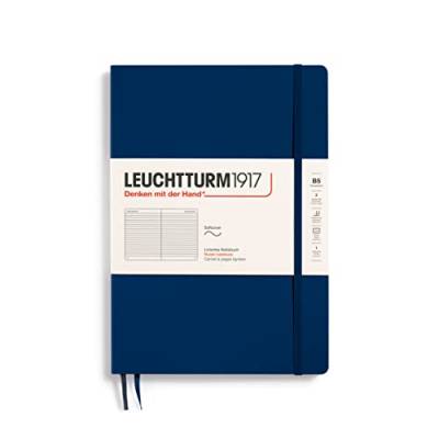 LEUCHTTURM1917 349300 Notizbuch Composition (B5), Softcover, 123 nummerierte Seiten, liniert, Marine von LEUCHTTURM1917