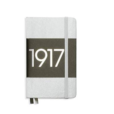 LEUCHTTURM1917 355677 Notizbuch Pocket (A6), Hardcover, 187 nummerierte Seiten, Silber, dotted von LEUCHTTURM1917
