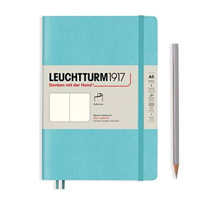LEUCHTTURM1917 363406 Notizbuch Medium (A5), Softcover, 123 nummerierte Seiten, Aquamarine, blanko von LEUCHTTURM1917