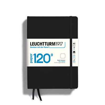 LEUCHTTURM1917 364424 Notizbuch Medium (A5) 120 g/m² Paper Edition, Hardcover, 203 nummerierte Seiten, Schwarz, blanko von LEUCHTTURM1917