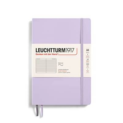 LEUCHTTURM1917 365498 Notizbuch Medium (A5), Softcover, 123 nummerierte Seiten, Lilac, liniert von LEUCHTTURM1917