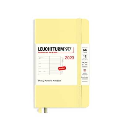 LEUCHTTURM1917 365896 Wochenkalender & Notizbuch Pocket (A6) 2023, 12 Monate, Vanilla, Englisch von LEUCHTTURM1917