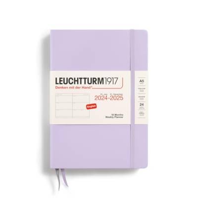 LEUCHTTURM1917 370719 Wochenkalender Medium (A5) 2025, 18 Monate (07.2024-12.2025), Hardcover, Lilac, Englisch von LEUCHTTURM1917