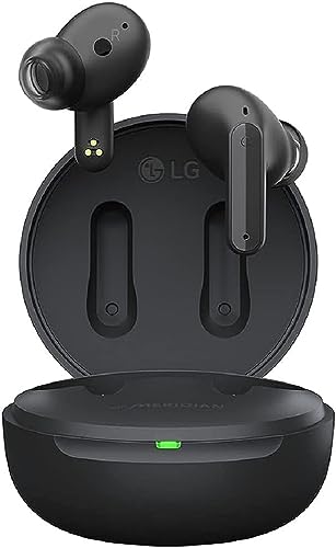 LG Electronics Tone FP5 True Wireless Bluetooth 5.2 Kopfhörer mit aktiver Geräuschunterdrückung, Meridian-Sound, Doppelmikrofon, Schnellladung, bis zu 22 Stunden, IPX4-Schutz, Schwarz, Serie FP5 von LG Electronics