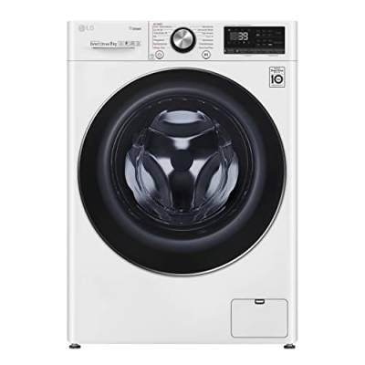 LG Electronics Waschmaschine mit AI DD| 8 kg | 1400 U/Min. | Steam | TurboWash 360 degree | ThinQ | F4WV908P2E, Weiß von LG Electronics