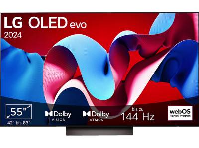 LG 55C47LA OLED evo TV (Flat, 55 Zoll / 139 cm, 4K, SMART TV, webOS 24 mit ThinQ) von LG