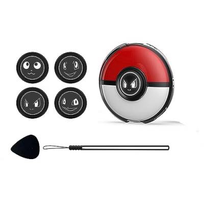 LICHIFIT Transparente PC-Schutzhülle für Pokémon GO Plus+ Zubehör Hartschale + 4 Cartoon-Knopfkappen + Handschlaufe von LICHIFIT