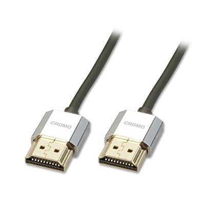 LINDY 41676 "CROMO Slim HDMI High Speed A/A Kabel 4,5m mit Ethernet Silber/Gold von LINDY