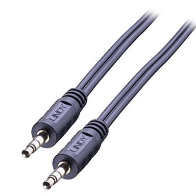 LINDY Premium Audio Kabel 2 x Klinke männlich 3,5 mm, 3 m, Schwarz von LINDY