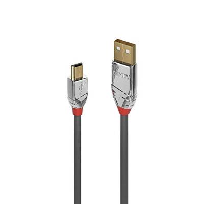 LINDY USB-Kabel USB 2.0 USB-A Stecker, USB-Mini-B Stecker 1.00m Grau 36631 von LINDY