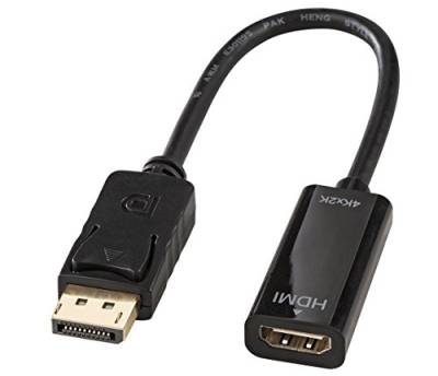 Lindy 41718 DisplayPort auf HDMI 4K Adapterkabel (passiv) schwarz, DisplayPort to HDMI von LINDY