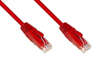 LINK LK6AU0025R Netzwerkkabel Kategorie 6A ungeschirmt UTP AWG24 Farbe Rot HALOGENFREE MT 0,25 von LINK