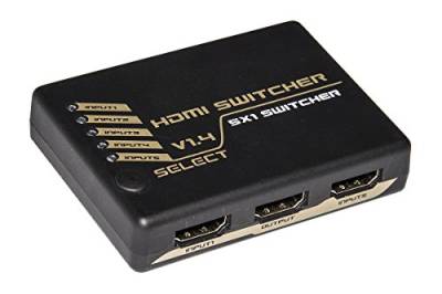 Link lkshdmi514 Switch HDMI 5 Ports 4 Kx2 K @ 1080P120 Version 1.4. mit Fernbedienung von LINK