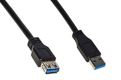 Unbekannt Verlängerungskabel USB 3.0 Stecker A männlich/weiblich aus Kupfer 0,5 m von LINK
