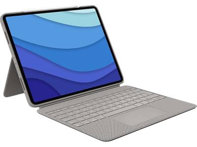 LOGITECH Combo Touch für iPad Pro 12.9“ (5. und 6. Generation) Tastatur-Hülle Sand von LOGITECH