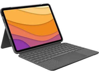LOGITECH Combo Touch iPad Air (4., 5. Gen - 2020, 2022) Tastatur-Hülle Grau von LOGITECH